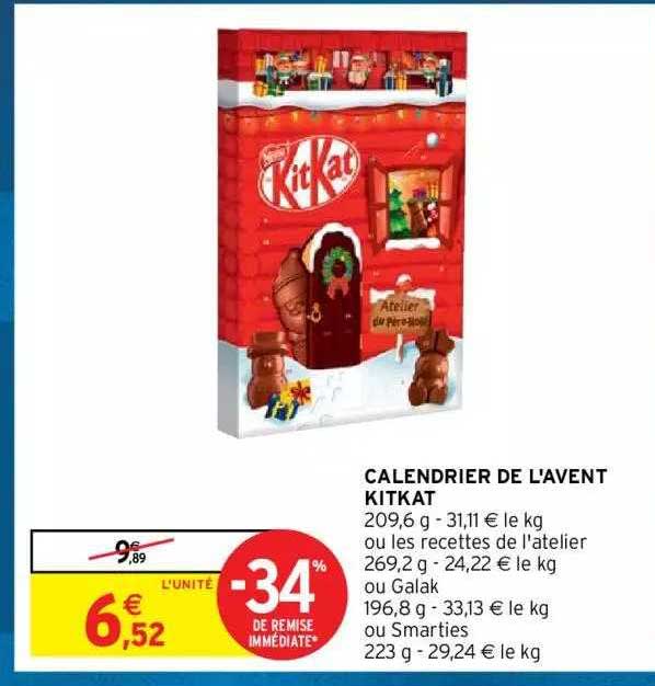 calendrier de l'avent kit kat
