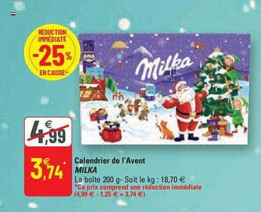 calendrier de l'avent milka