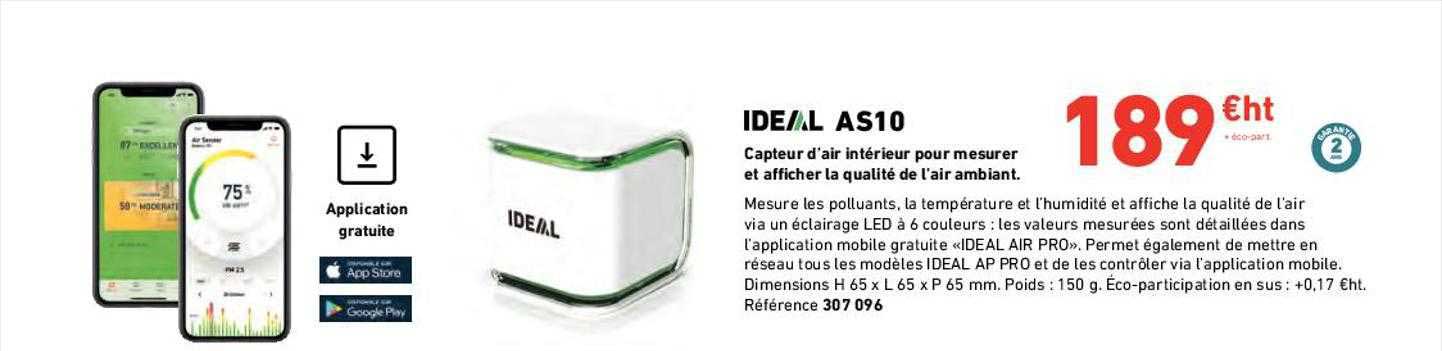 capteur d'air intérieur pour mesurer et afficher la qualité de l'air ambiant ideal