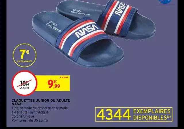 Claquettes Junior Ou Adulte Nasa