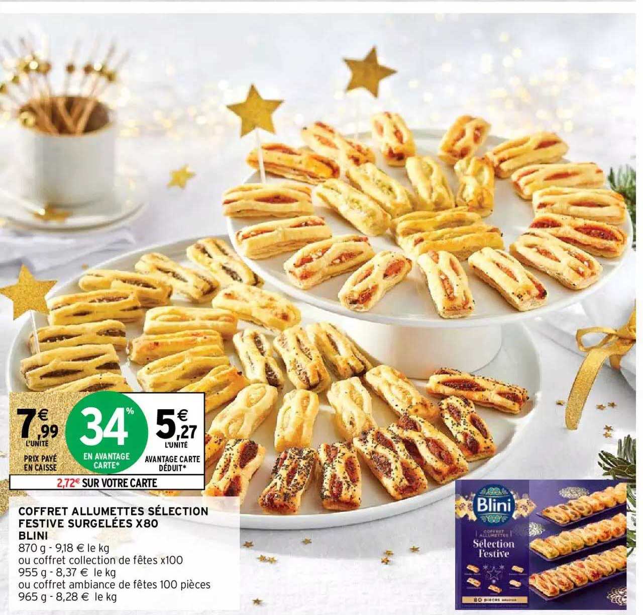 coffret allumettes sélection festive surgelées x80 blini