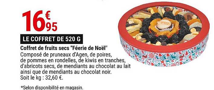 coffret de fruits secs "féérie de noël"