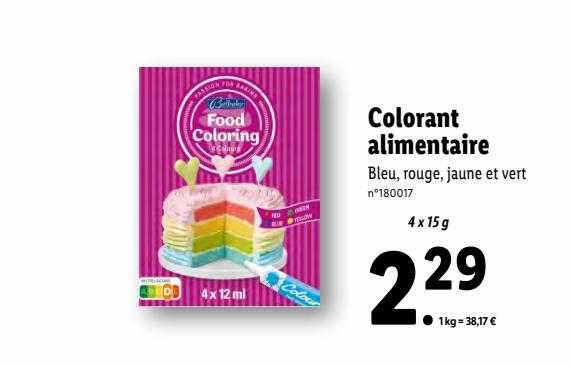 colorant alimentaire belbake