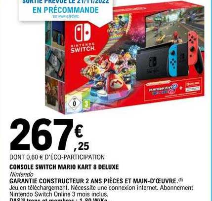 console switch mario kart 8 deluxe nintendo