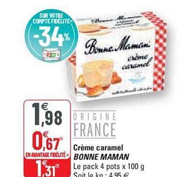crème caramel bonne maman