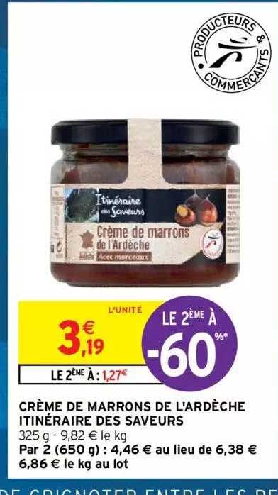 crème de marrons de l'ardèche itinéraire des saveurs