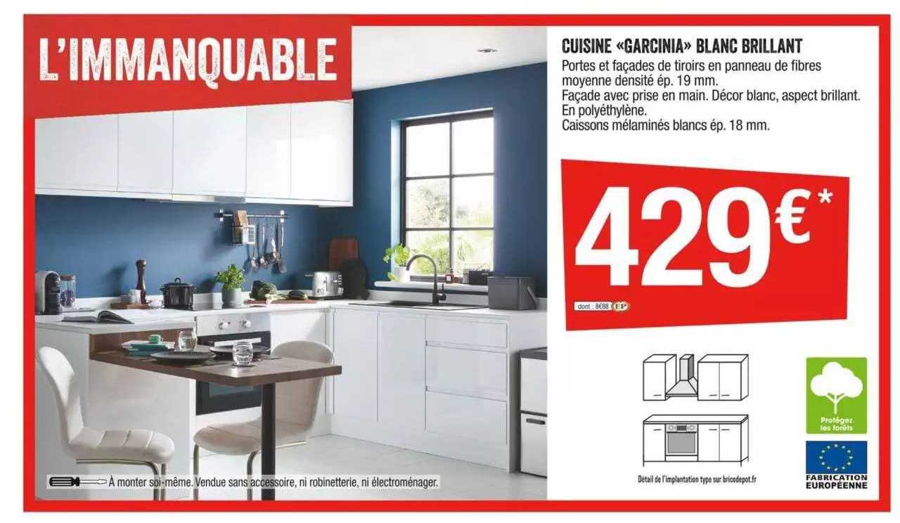 cuisine «garcinia» blanc brillant