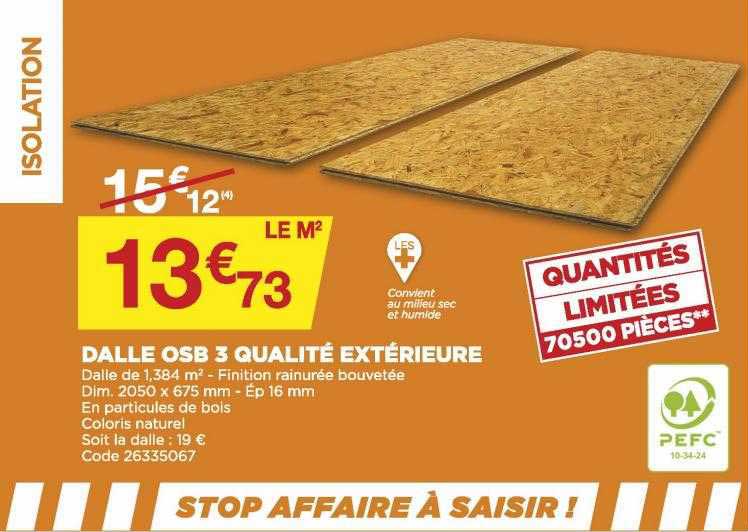 Dalle Osb 3 Qualité Extérieure