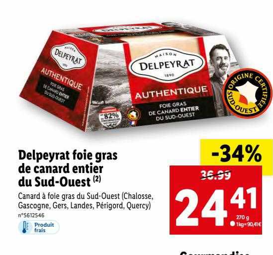 delpeyrat foie gras de canard entier du sud-ouest
