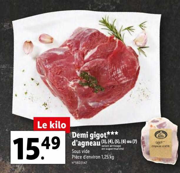 demi gigot*** d'agneau