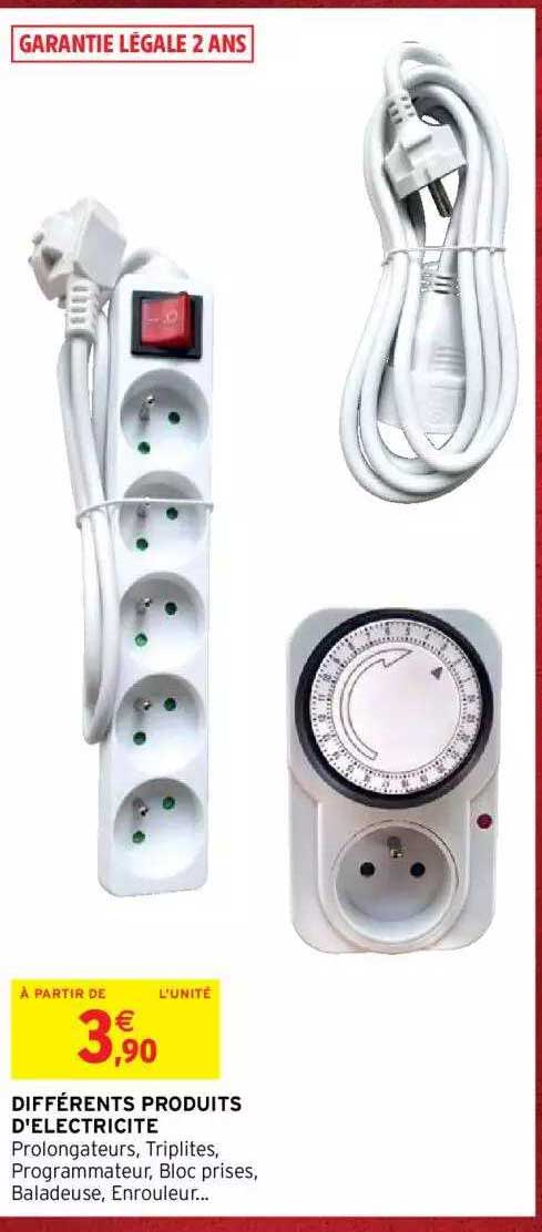 différents produits d'électricité