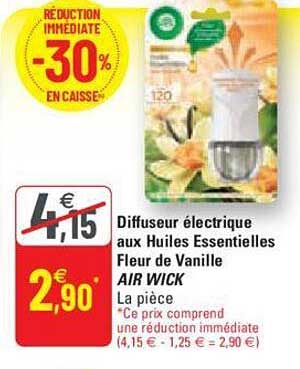 diffuseur électrique aux huiles essentielles fleur de vanille air wick