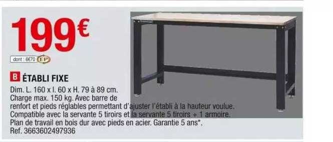 établi Fixe