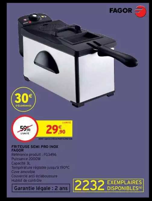 friteuse semi pro inox fagor