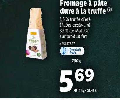 Fromage à Pâte Dure à La Truffe