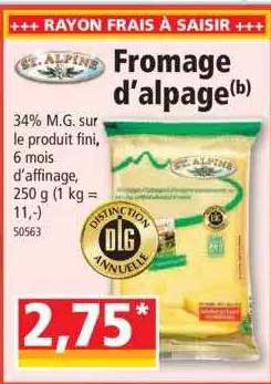 fromage d'alpage st alpine