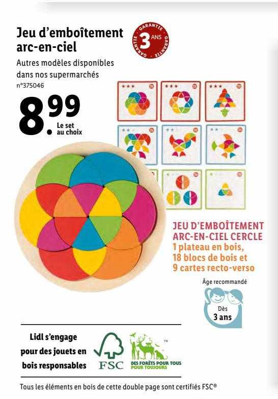 jeu d'emboîtement arc-en-ciel