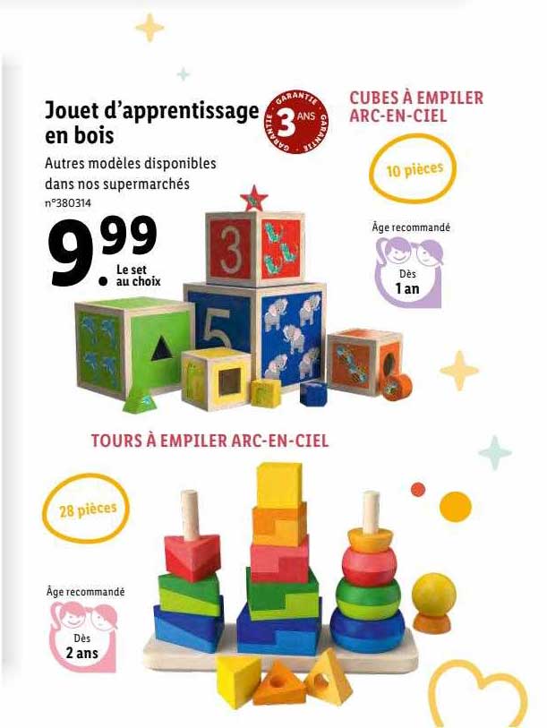 jouet d'apprentissage en bois