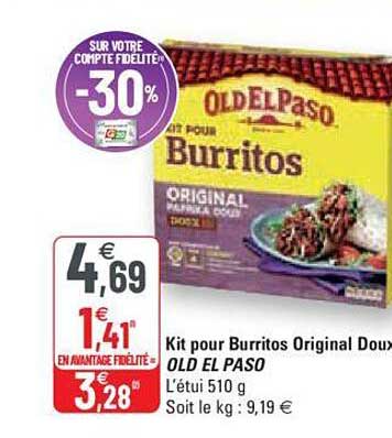 Kit Pour Burritos Original Doux Old El Paso