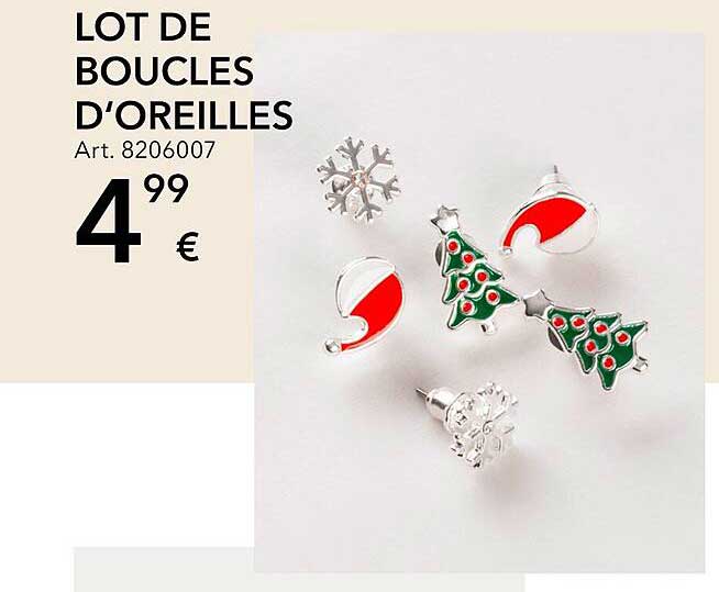 lot de boucles d'oreilles