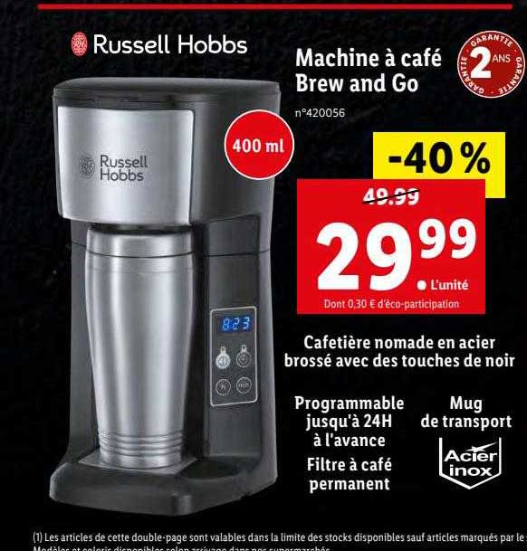 Machine à Café Brew And Go Russell Hobbs