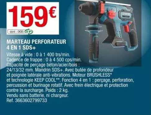 marteau perforateur 4 en 1 sds+