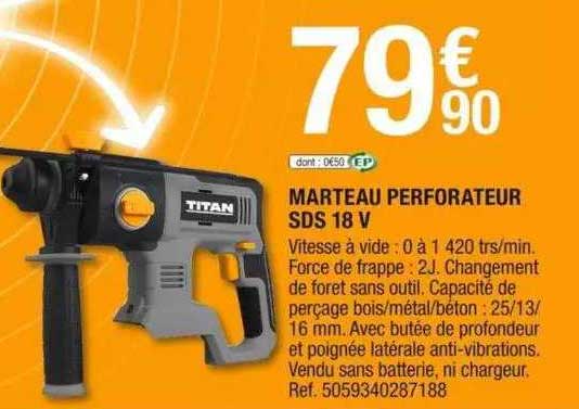 Marteau Perforateur Sds 18v Titan