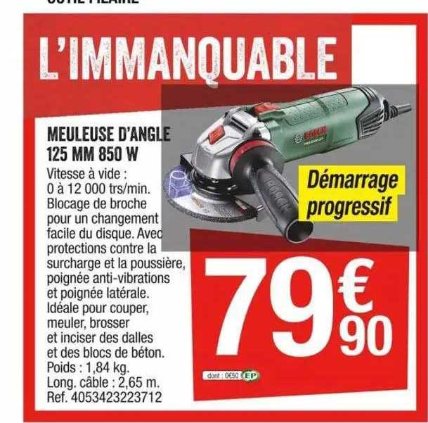Meuleuse D'angle 125 Mm 850 W Bosch