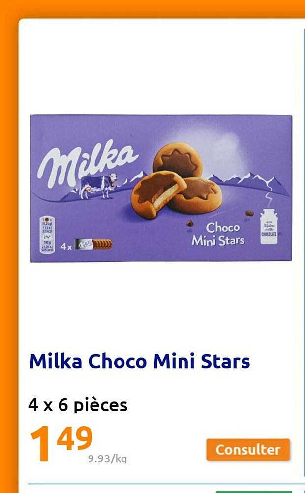 milka choco mini stars