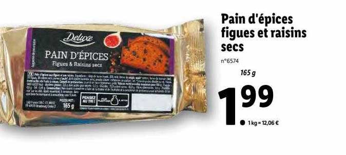 Pain D'épices Figues Et Raisins Secs Deluxe