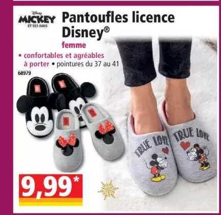 Pantoufles Licence Disney Femme Mickey Et Ses Amies