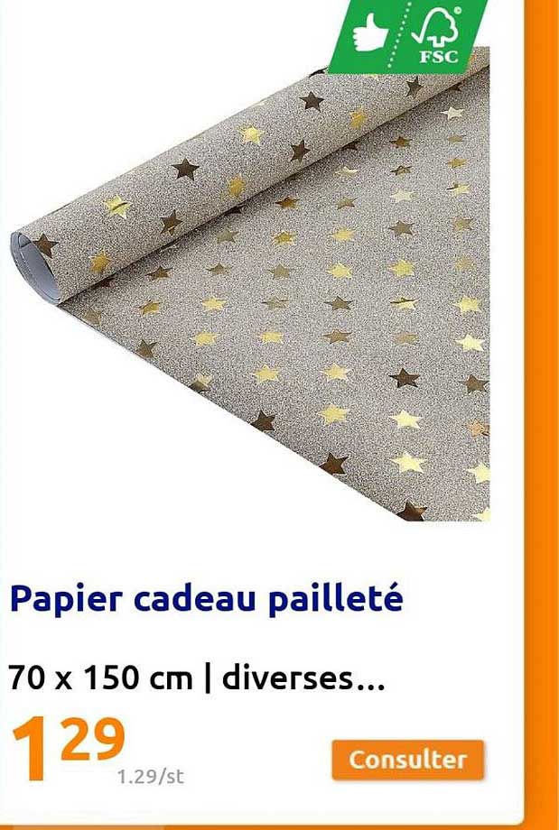 Papier Cadeau Pailleté