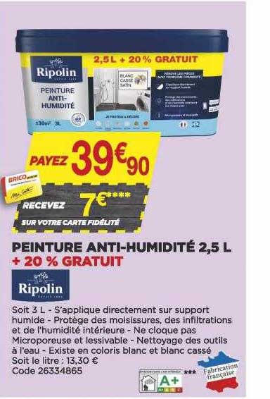 peinture anti-humidité 2,5l ripolin