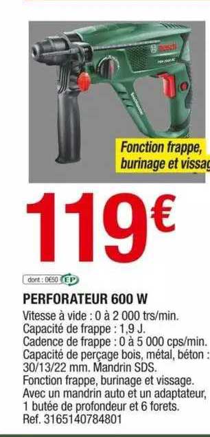 perforateur 600w bosch