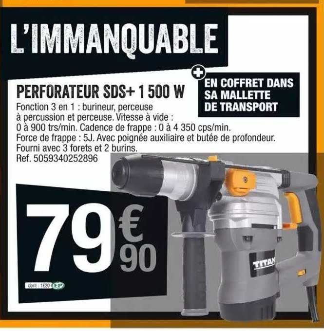 perforateur sds+ 1500 w titan
