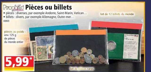 pièces ou billets prophild