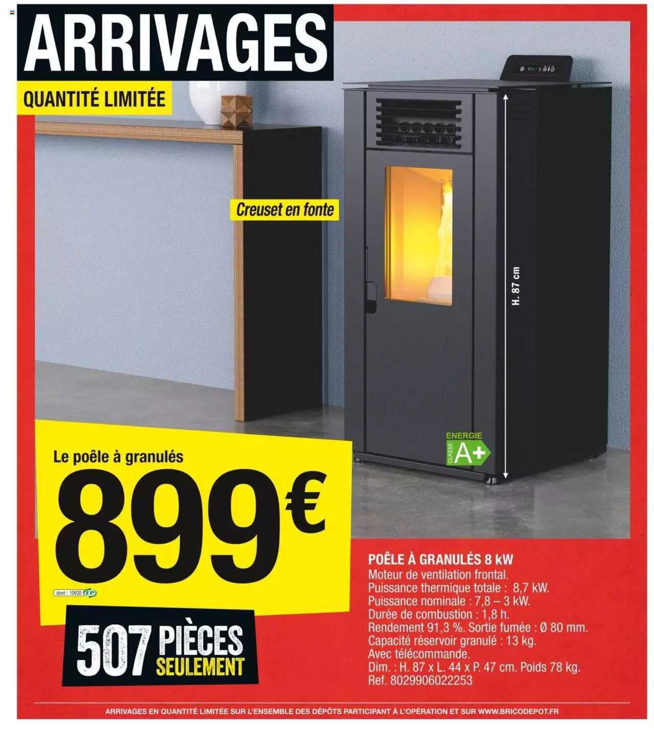 Poêle à Granulés 8 Kw