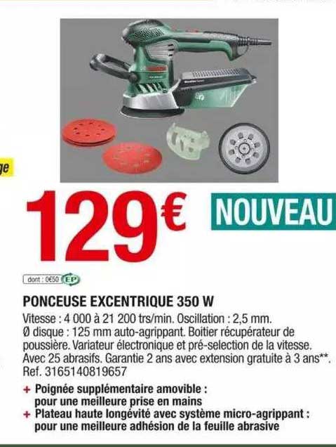 ponceuse excentrique 350 w bosch