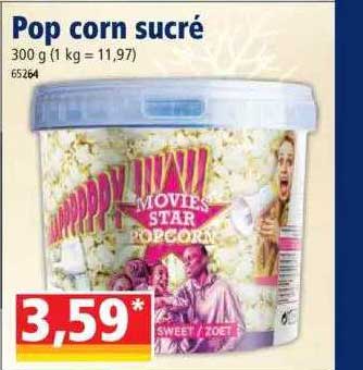 pop corn sucré