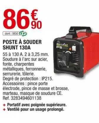 poste à souder shunt 130a