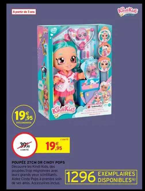 poupée 27 cm dr cindy pops