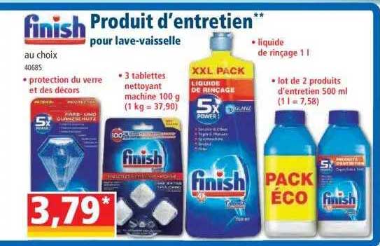 produits d'entretien pour lave-vaisselle finish
