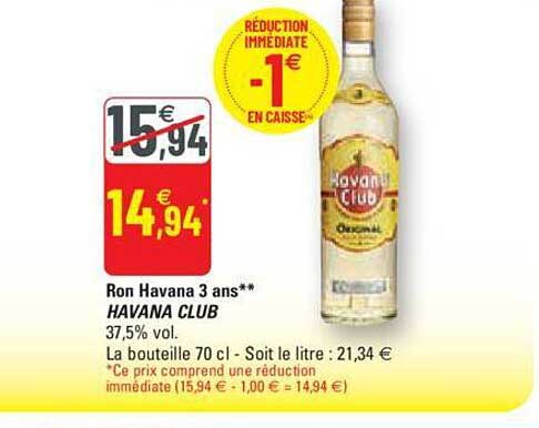 ron havana 3 ans havana club