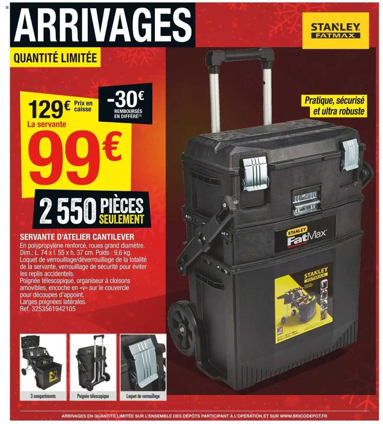 servante d'atelier cantilever stanley fatmax