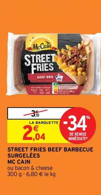 street fries beef barbecue surgelées mc cain
