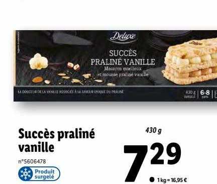 Succès Praliné Vanille Deluxe