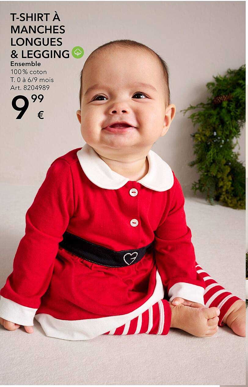 t-shirt à manches longues & legging