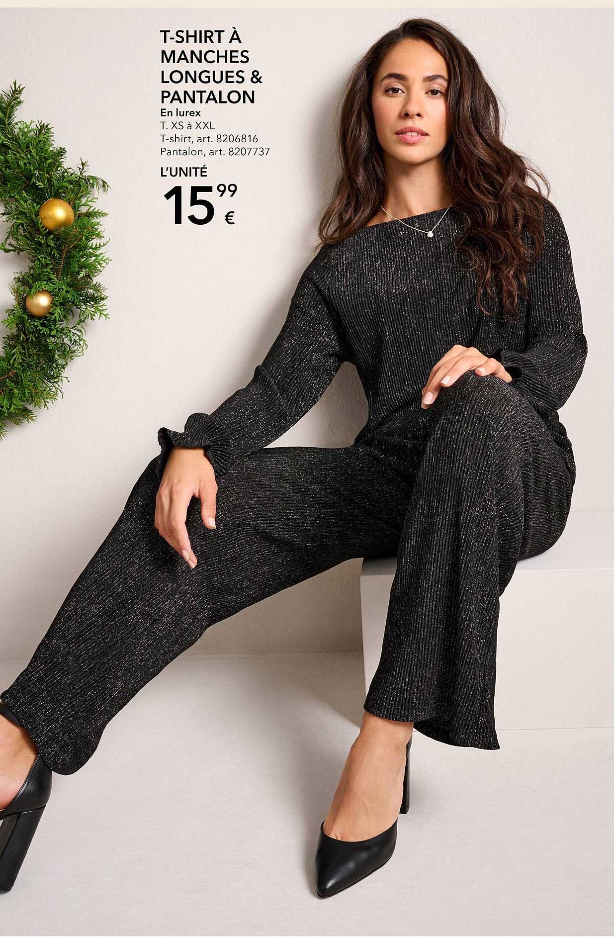 t-shirt à manches longues & pantalon