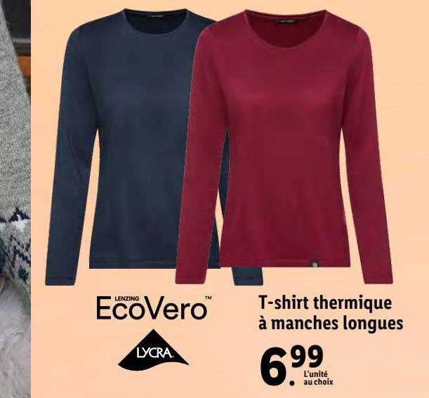 t-shirt thermique à manches longues lycra