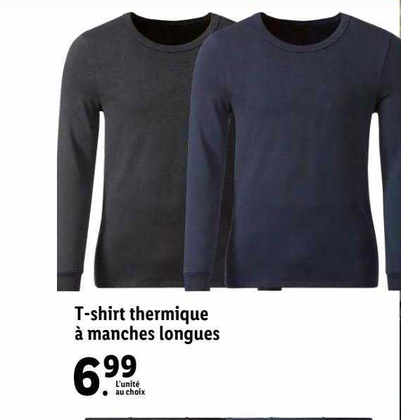 t-shirt thermique à manches longues